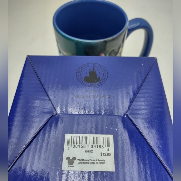 Walt Disney World Theme Parks Mug Blue Where Magic Lives 3D Sparkle - Picture 2 of 12